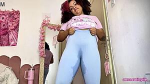 Chubby Ebony Big Ass Pee Desperation Accident