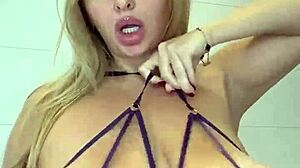 Huge sweet tits contrast with big natural saggy ovals