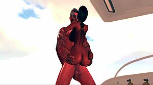 i seduced grant dynamo on the sea in second life porn with elektra kiss... big tits and fucking