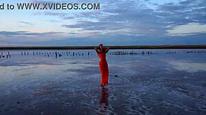 walk on red sunset of elton salt lake