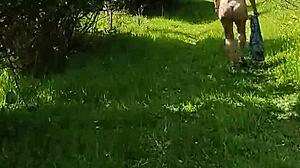 Naughty Girl Walks Naked at the Botanical Gardens