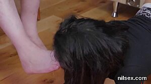 Wacky Chick Endures Awkward Anal Therapy In Loony Bin