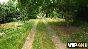 Vip4k Babe With Pierced Nipples And Tattoos Fucks In The Woods