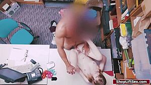 shoplifter caught getting fucked on the floor