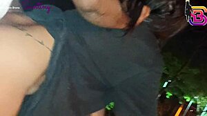 Call center operator caught giving to big dick in the park square!