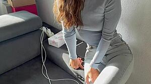 The naughty roommate can't pay rent, leading to intense emotions and rough sex.