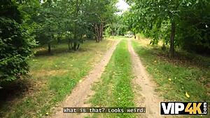 Vip4k Babe With Pierced Nipples And Tattoos Fucks In The Woods