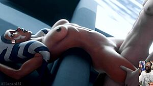 Gamora's Tight Green Ass Gets Fucked, Ahsoka's Bald Pussy Fucked to Become a Jedi