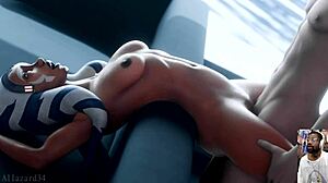 Gamora's Tight Green Ass Gets Fucked, Ahsoka's Bald Pussy Fucked to Become a Jedi