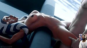 Gamora's Tight Green Ass Gets Fucked, Ahsoka's Bald Pussy Fucked to Become a Jedi