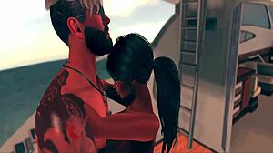 i seduced grant dynamo on the sea in second life porn with elektra kiss... big tits and fucking