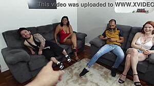 i was backstage with the delicious redhead, suckin her brunette friend's little pussy and my pink cock