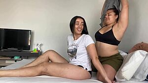 Curvy Lesbians with Big Tits Use Hard Strap-On for Intense Girl-on-Girl Action and Kissing