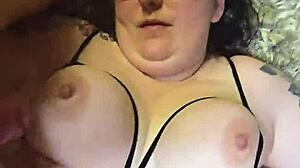 big bbw milf makes guy cum three times on face and tits