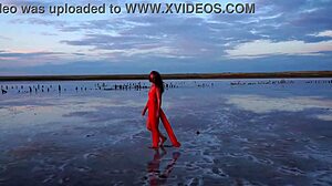 walk on red sunset of elton salt lake