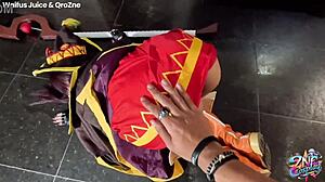 zne cosplay - megumin from konosuba ft waifus juice free scene