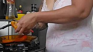 Pregnant Woman Showing Off Her Curves