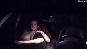 Want to see busty milf masturbating in car?