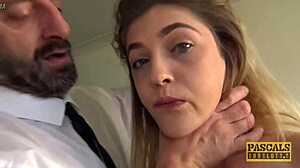 skinny teen 18+ rhiannon ryder gets roughly destroyed in dp threesome with choking and gagging
