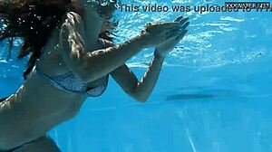 Beautiful Big Breasted Hungarian Beauty Angelica Heart Relaxing In Pool Bikini