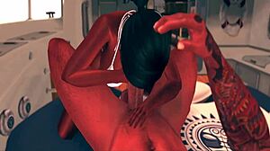 i seduced grant dynamo on the sea in second life porn with elektra kiss... big tits and fucking