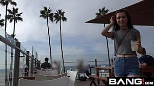 ariel grace skinny teen 18+ fucks in public bathroom