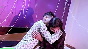 Indian Hijab Girl First Wedding Night Sex with Romance