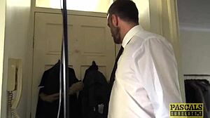 skinny teen 18+ rhiannon ryder gets roughly destroyed in dp threesome with choking and gagging