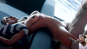 Gamora's Tight Green Ass Gets Fucked, Ahsoka's Bald Pussy Fucked to Become a Jedi