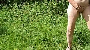 Naughty Girl Walks Naked at the Botanical Gardens