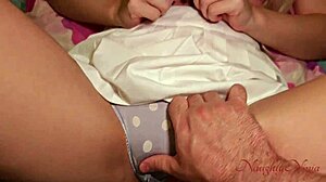 step-daughter wants to learn why her vagina gets wet when im there with fingering and squirting