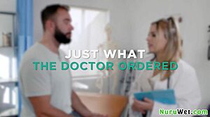 Sexy Blonde Teen Masseur Explains Nuru Massage To Client