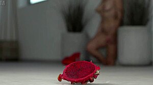 4k hot footfetish crushing fruits with bare feet and high heels