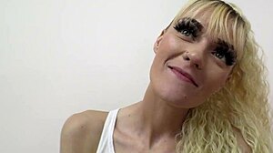 in this scene, a petite blonde sassy deepthroats a cock and rims like a pro, finally swallowing the cum