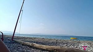 nippleringlover nude at beach shaving pierced pussy