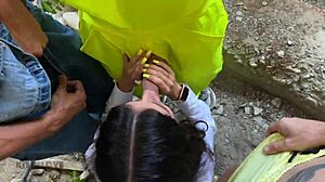 Three Workers Seduce Fragile Inspector For Wild Fuck With Katty West, Service Disdiger Falcon Al, And Kit Belove