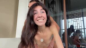 Hot Brunette Fucks Stranger Hard After Hotel Argument?