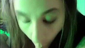 beautiful young teen girl sucks small dick on snapchat in forest during spring break