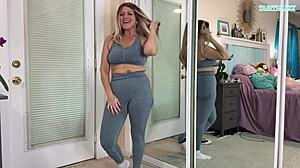 Sexy Milf Gym Workout Clothes Try On Haul - Sfw - Tabithaxxx