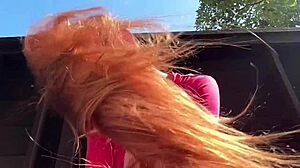 italian hot milf artemisia love long hair fetish session outdoor