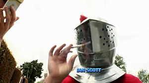 In the backstage of the cruel butts movie, the brunette pornstar teases with her big tits and ass before getting brutal.