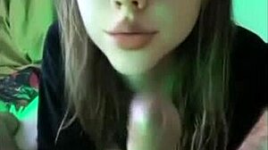 beautiful young teen girl sucks small dick on snapchat in forest during spring break