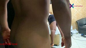 i came to dress his bed and the guest spanked my butt please subcribe for hot videos