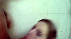 Showering Beauty Receives Facial Cumshot In POV