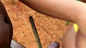 Intense Passion As Big-Dicked Worker Fucks Wife Raw On Construction Site