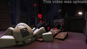 horny slut rushes through roblox game for porn