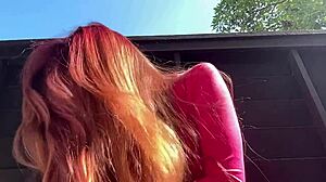italian hot milf artemisia love long hair fetish session outdoor