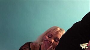 This blonde experienced bitch on rollerblades ass fucks not so experienced guy