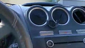 handjob tribute in car with cumshot