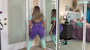 Sexy Milf Gym Workout Clothes Try On Haul - Sfw - Tabithaxxx